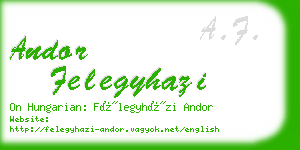 andor felegyhazi business card